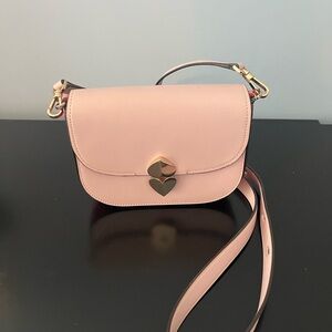 Kate Spade Pink Crossbody Bag with Saddle Silhouette